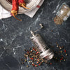 Black Pepper and Spice Grinder, Manual Pepper Mill with Handle - CRYSTALIA GLASS